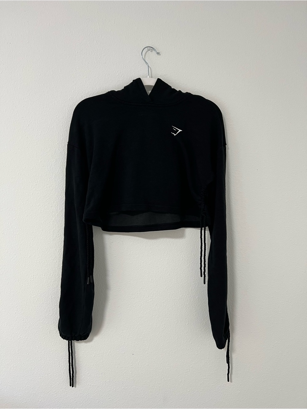 Gymshark Black Cropped Hoodie